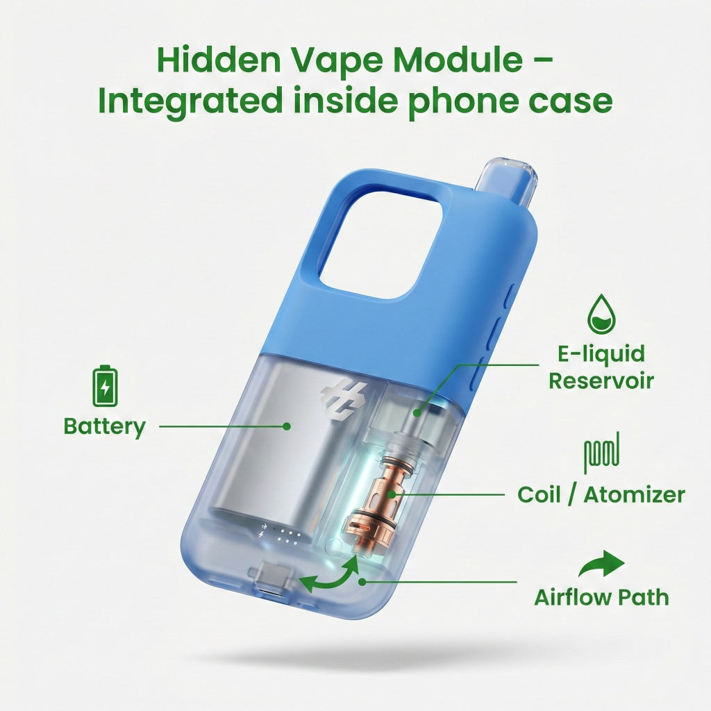 Hcase Bundle – Built-in Vape Phone Case with Pods
